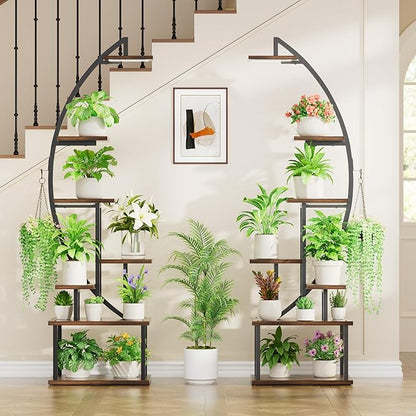 Grand support pour plantes d'intérieur avec lampe de culture