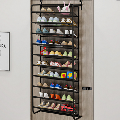 Armoire à chaussures murale simple – rangement multicouche T1, anti-poussière, à suspendre derrière la porte pour dortoir ou petit espace