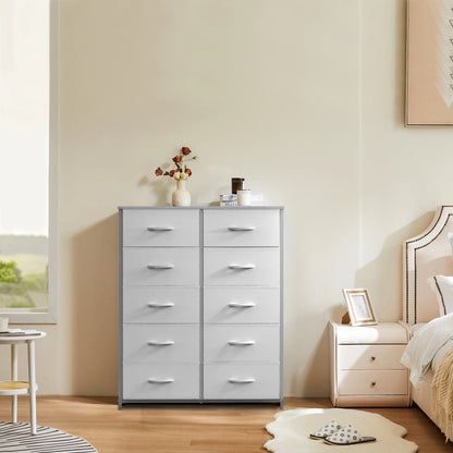 JHK armoires pour chambre à coucher avec 5/7/10 blanc amant tissu tiroirs coffre armoire placard pour armoire de rangement chambre de meubles