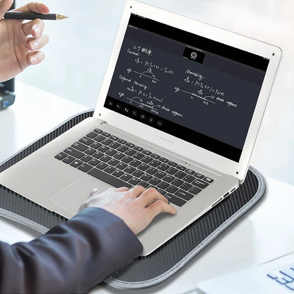 MUMUCC Bureau d'ordinateur portable multifonctionnel avec coussin et rempli de particules de mousse, petite table d'oreiller, tapis de souris rigide grand