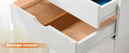 JHK 7 tiroirs commode table de nuit armoire de rangement en bois fichier bureau armoire Mobile roues salon organisateur roulant