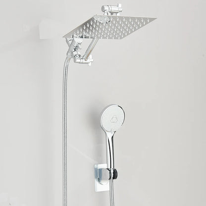 Pommeau de douche combiné 8-12 pouces, pomme de douche haute pression avec bras d'extension réglable avec jet de douche à main à 3 voies