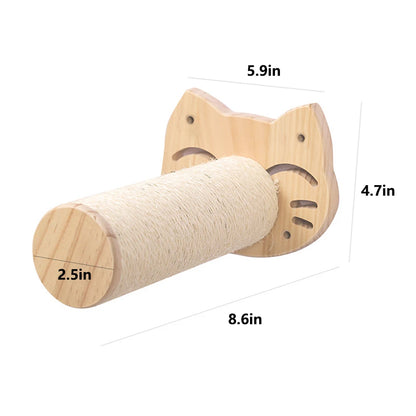 Étagère Murale en Bois Massif en Forme de Lune pour Chat, Hamac d'Escalade, Perchoirs, Échelle, Marches, Activité d'Nik, Meubles Muraux