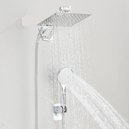 Pommeau de douche combiné 8-12 pouces, pomme de douche haute pression avec bras d'extension réglable avec jet de douche à main à 3 voies