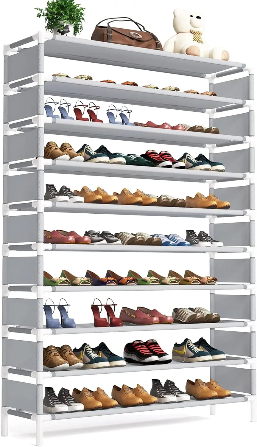 Support de rangement multicouche, organisateur de grande capacité, étagère à chaussures pour meubles de chambre à coucher pour 50 paires, étagère à livres, usage polyvalent