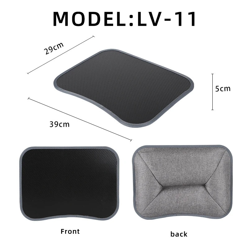MUMUCC Bureau d'ordinateur portable multifonctionnel avec coussin et rempli de particules de mousse, petite table d'oreiller, tapis de souris rigide grand