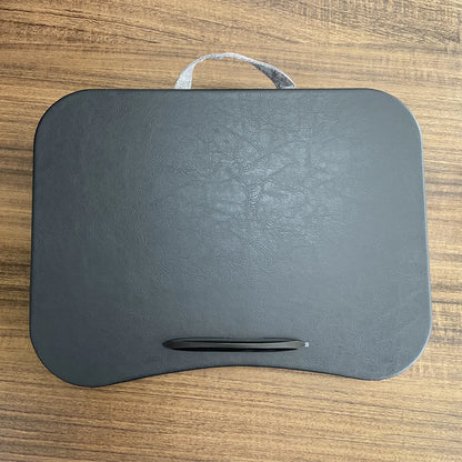 MUMUCC Bureau d'ordinateur portable multifonctionnel avec coussin et rempli de particules de mousse, petite table d'oreiller, tapis de souris rigide grand