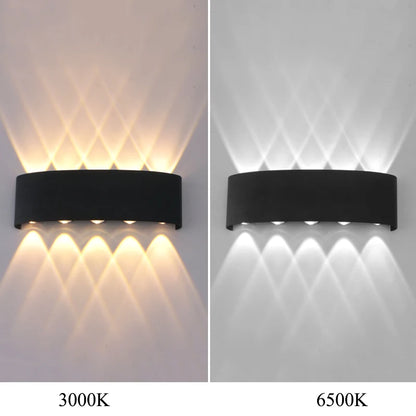 Mur LED lumière étanche IP65 applique extérieure jardin porche lumière décor jardin cour salle de bain chambre salon AC85-265V