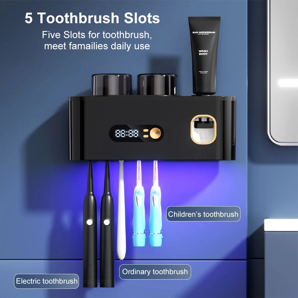 Stérilisateur de brosse à dents Portable sans fil, stérilisation UV, support mural Rechargeable pour sèche-brosse à dents électrique