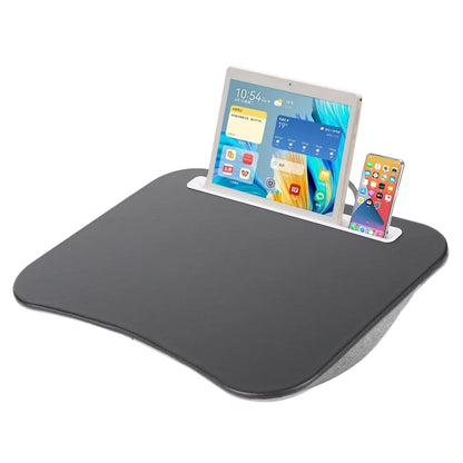 MUMUCC Bureau d'ordinateur portable multifonctionnel avec coussin et rempli de particules de mousse, petite table d'oreiller, tapis de souris rigide grand