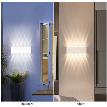 Mur LED lumière étanche IP65 applique extérieure jardin porche lumière décor jardin cour salle de bain chambre salon AC85-265V