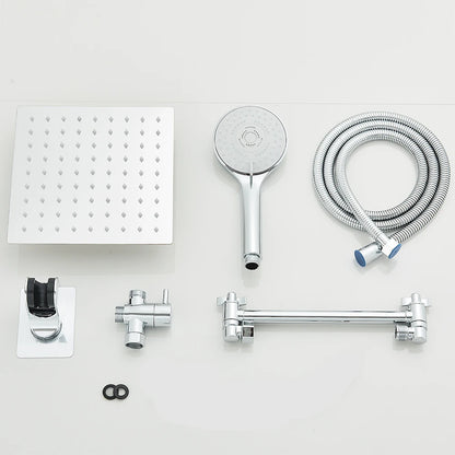 Pommeau de douche combiné 8-12 pouces, pomme de douche haute pression avec bras d'extension réglable avec jet de douche à main à 3 voies