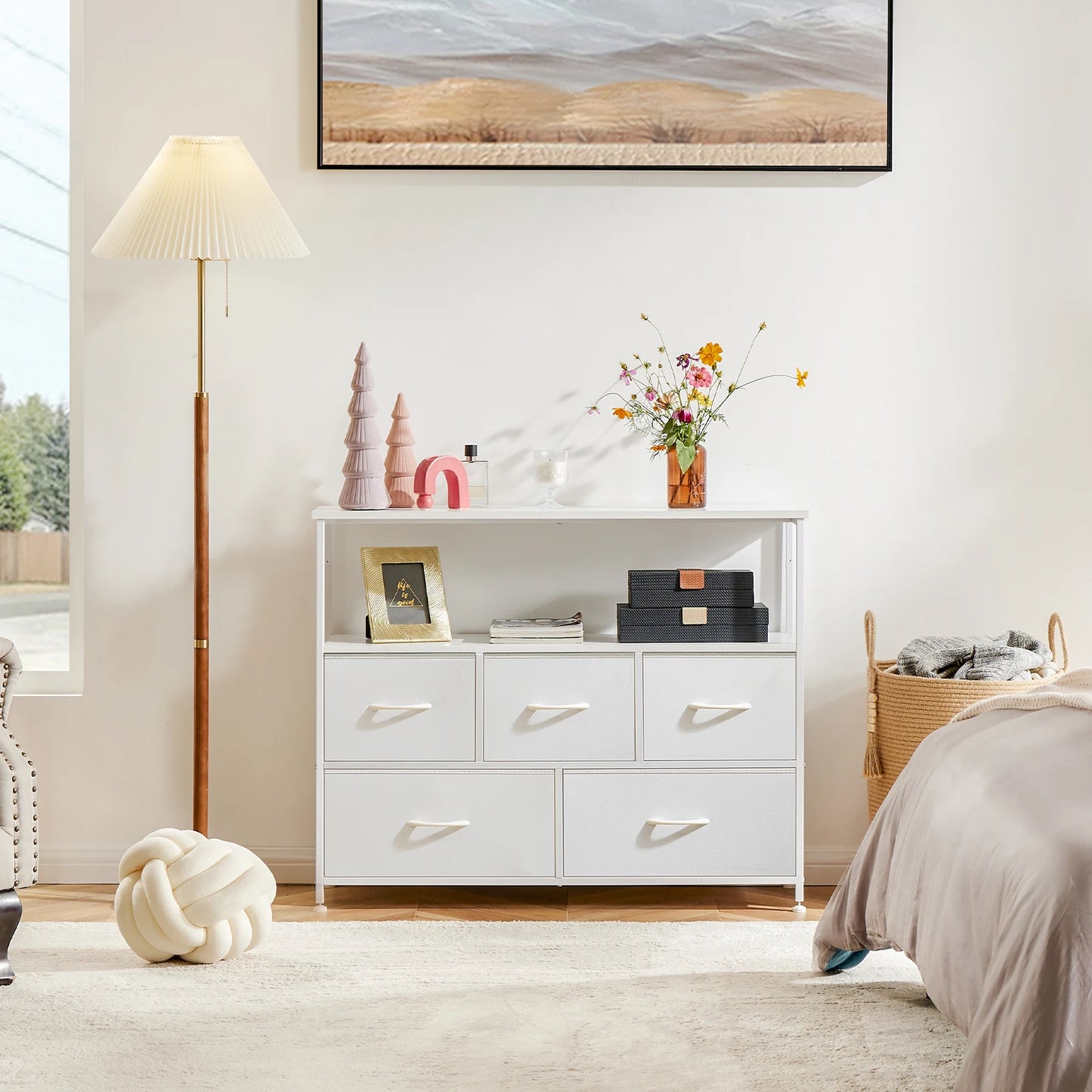 JHK armoires pour chambre à coucher avec 5/7/10 blanc amant tissu tiroirs coffre armoire placard pour armoire de rangement chambre de meubles