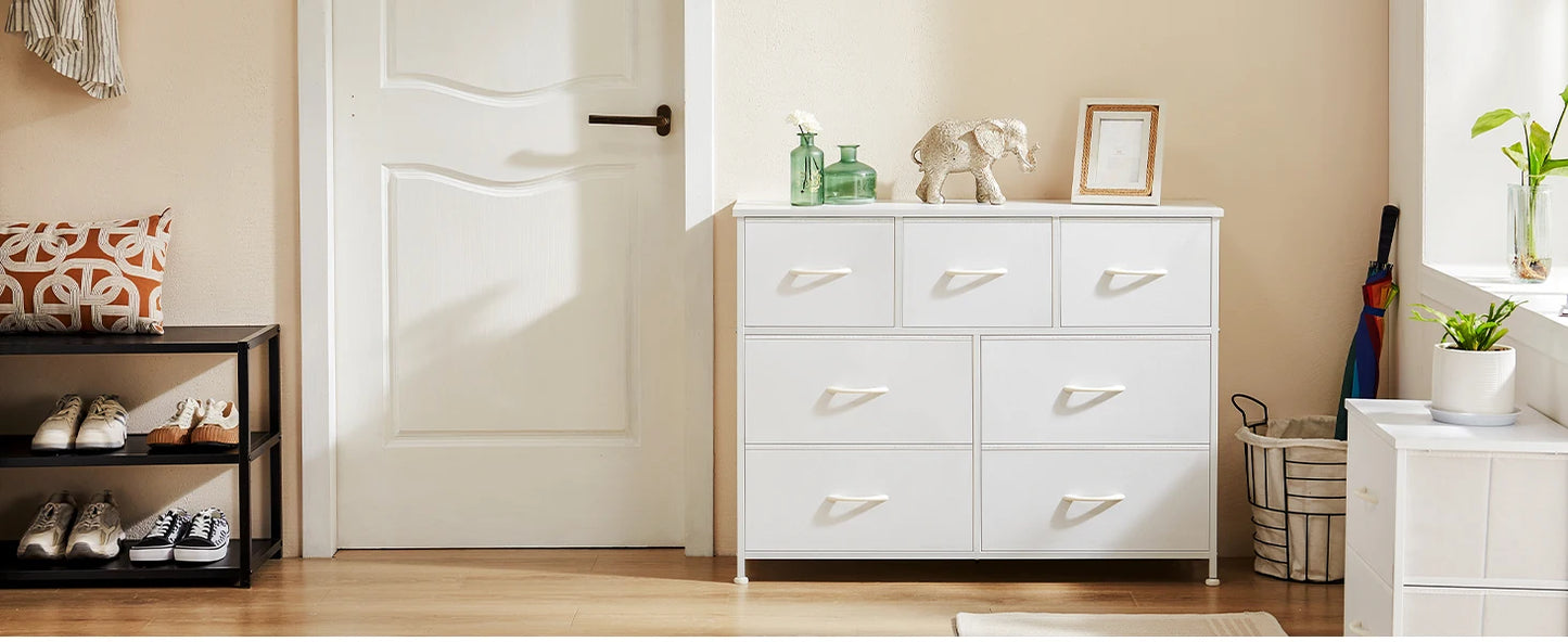 JHK armoires pour chambre à coucher avec 5/7/10 blanc amant tissu tiroirs coffre armoire placard pour armoire de rangement chambre de meubles