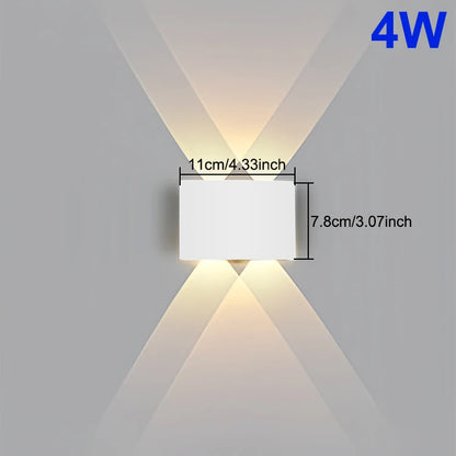 Mur LED lumière étanche IP65 applique extérieure jardin porche lumière décor jardin cour salle de bain chambre salon AC85-265V