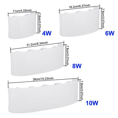 Mur LED lumière étanche IP65 applique extérieure jardin porche lumière décor jardin cour salle de bain chambre salon AC85-265V