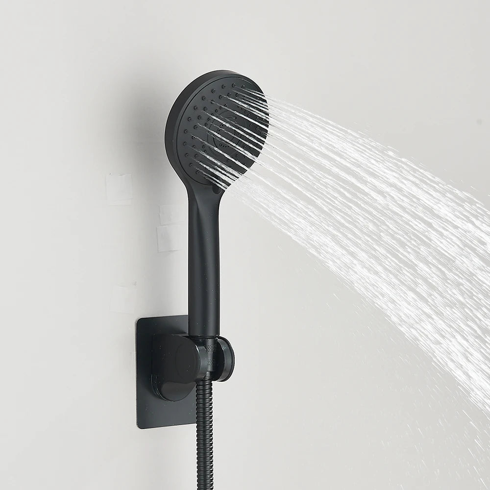 Pommeau de douche combiné 8-12 pouces, pomme de douche haute pression avec bras d'extension réglable avec jet de douche à main à 3 voies