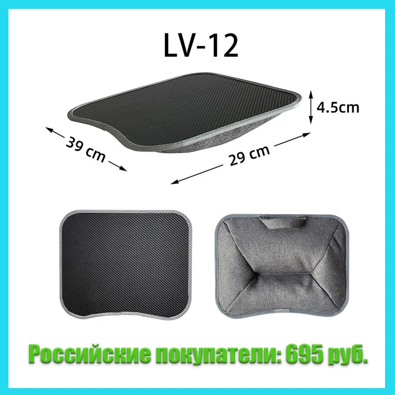MUMUCC Bureau d'ordinateur portable multifonctionnel avec coussin et rempli de particules de mousse, petite table d'oreiller, tapis de souris rigide grand