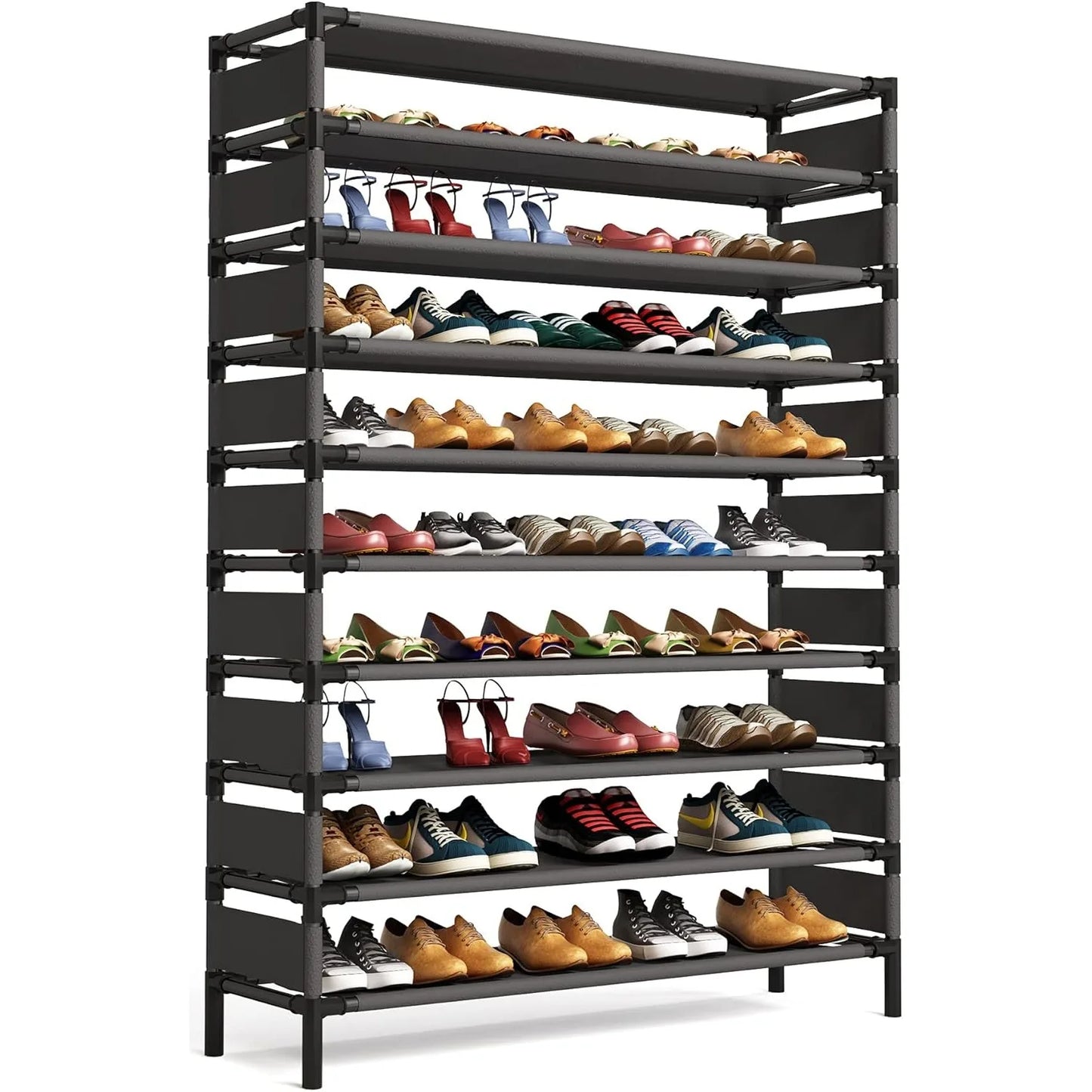 Support de rangement multicouche, organisateur de grande capacité, étagère à chaussures pour meubles de chambre à coucher pour 50 paires, étagère à livres, usage polyvalent