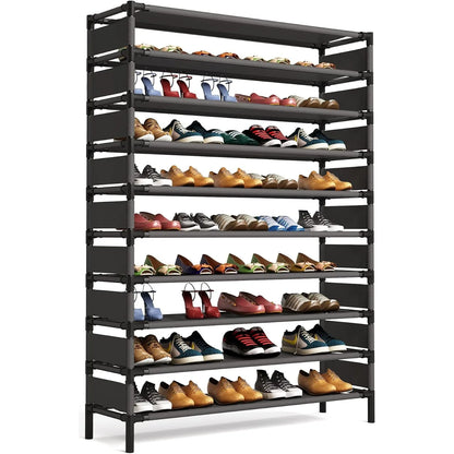 Support de rangement multicouche, organisateur de grande capacité, étagère à chaussures pour meubles de chambre à coucher pour 50 paires, étagère à livres, usage polyvalent