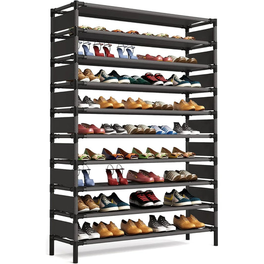 Support de rangement multicouche, organisateur de grande capacité, étagère à chaussures pour meubles de chambre à coucher pour 50 paires, étagère à livres, usage polyvalent