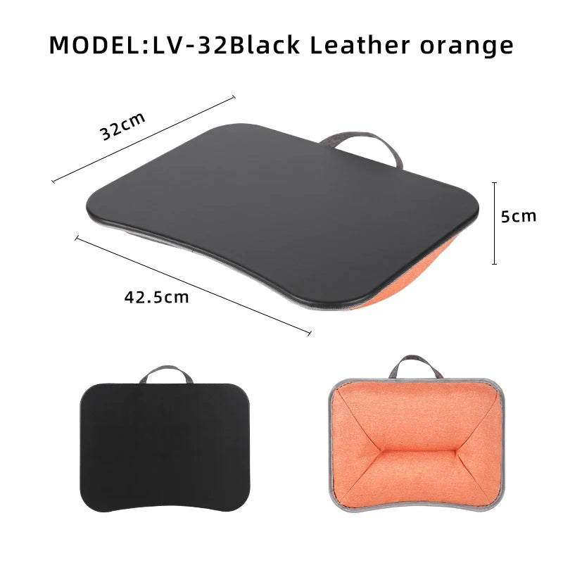 MUMUCC Bureau d'ordinateur portable multifonctionnel avec coussin et rempli de particules de mousse, petite table d'oreiller, tapis de souris rigide grand
