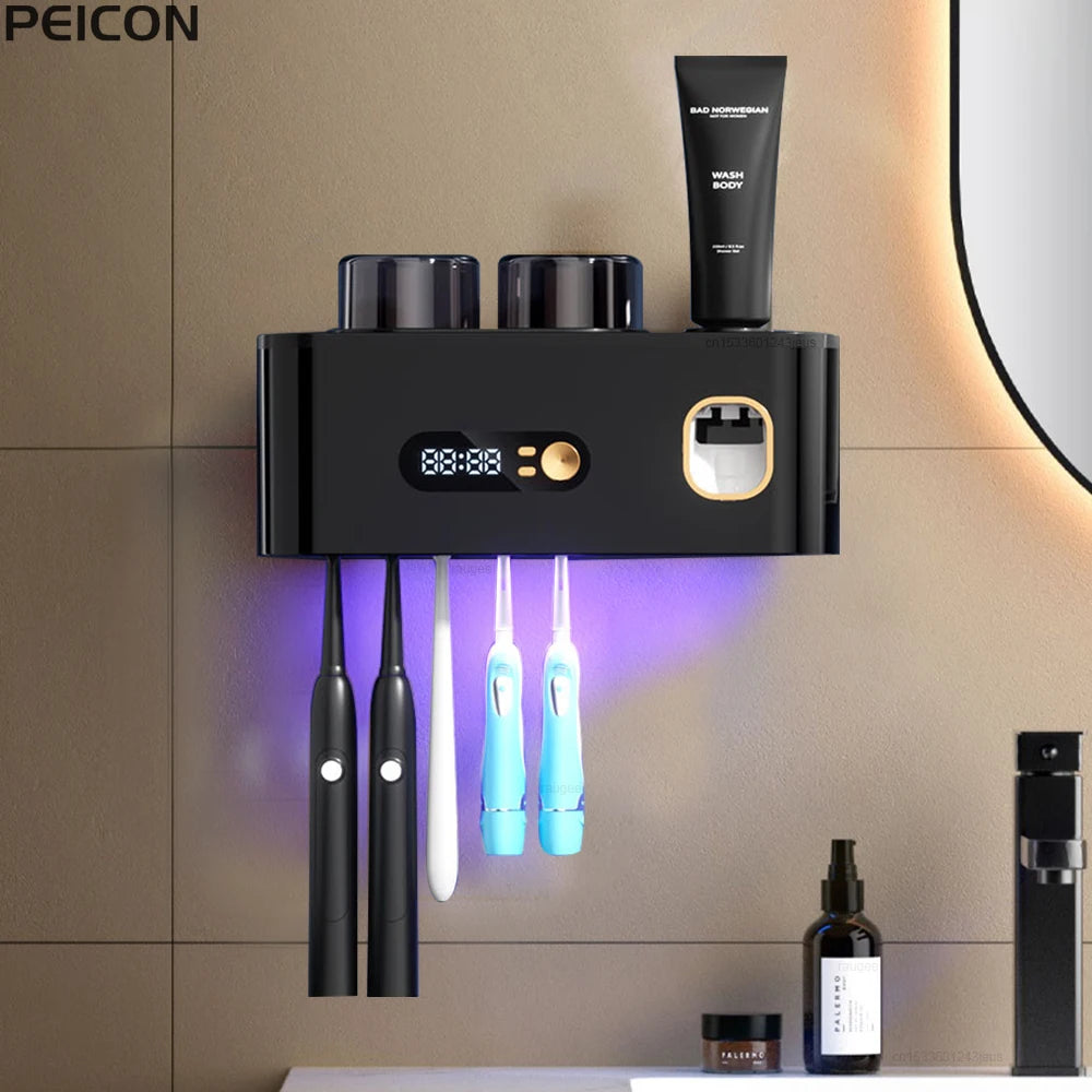 Stérilisateur de brosse à dents Portable sans fil, stérilisation UV, support mural Rechargeable pour sèche-brosse à dents électrique