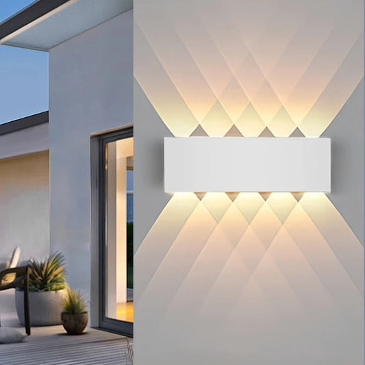 Mur LED lumière étanche IP65 applique extérieure jardin porche lumière décor jardin cour salle de bain chambre salon AC85-265V