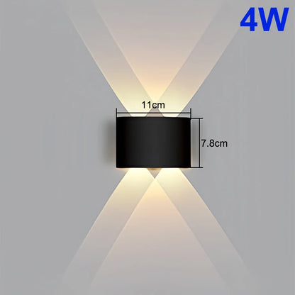 Mur LED lumière étanche IP65 applique extérieure jardin porche lumière décor jardin cour salle de bain chambre salon AC85-265V