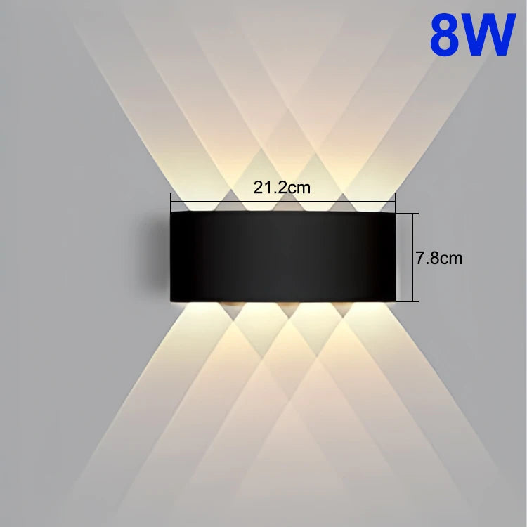 Mur LED lumière étanche IP65 applique extérieure jardin porche lumière décor jardin cour salle de bain chambre salon AC85-265V