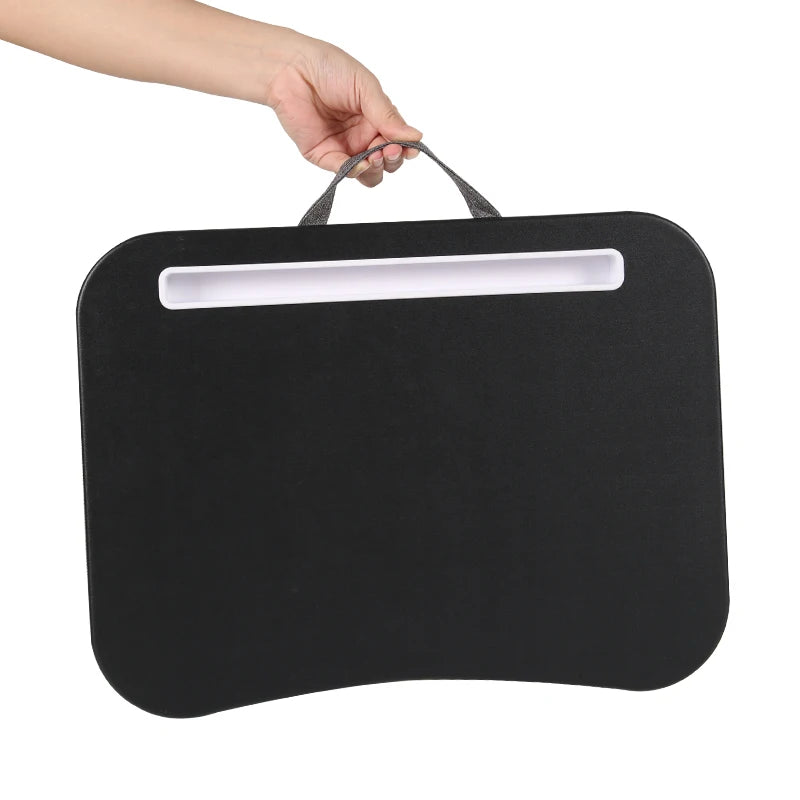 MUMUCC Bureau d'ordinateur portable multifonctionnel avec coussin et rempli de particules de mousse, petite table d'oreiller, tapis de souris rigide grand