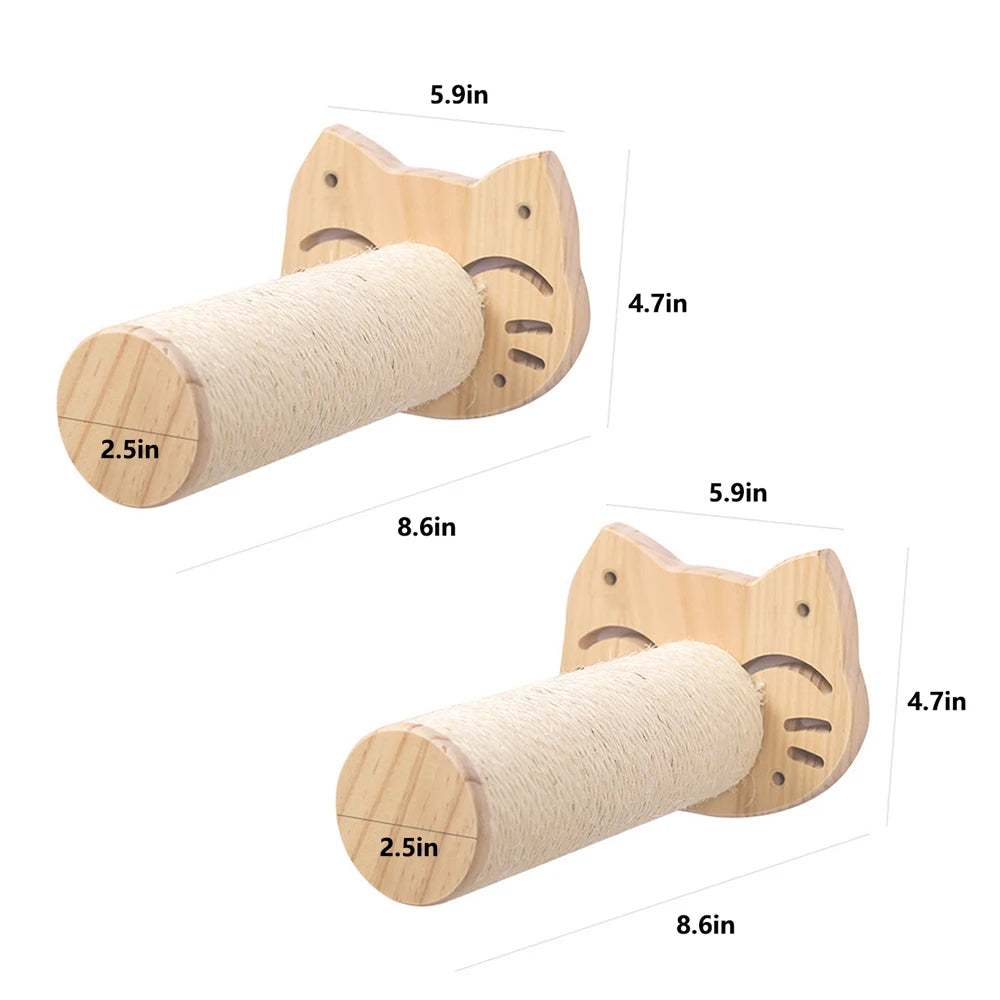Étagère Murale en Bois Massif en Forme de Lune pour Chat, Hamac d'Escalade, Perchoirs, Échelle, Marches, Activité d'Nik, Meubles Muraux