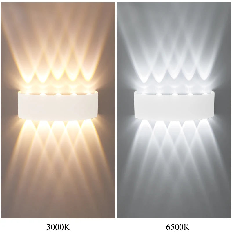Mur LED lumière étanche IP65 applique extérieure jardin porche lumière décor jardin cour salle de bain chambre salon AC85-265V