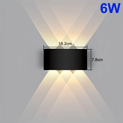 Mur LED lumière étanche IP65 applique extérieure jardin porche lumière décor jardin cour salle de bain chambre salon AC85-265V